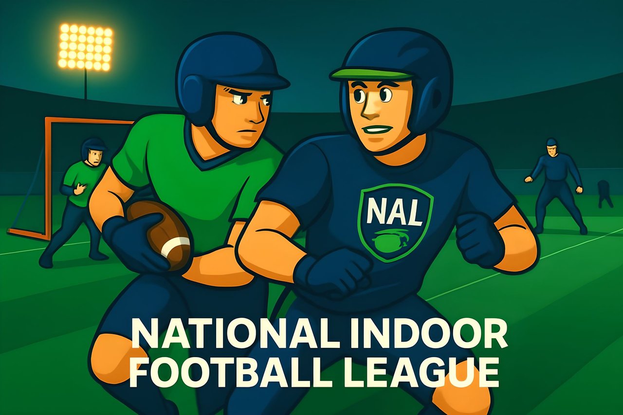Athletes competes at a live sports event